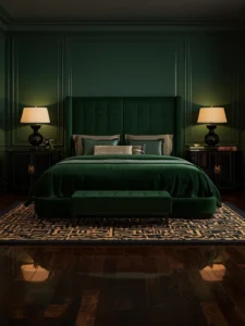 Art Deco apartment guest bedroom