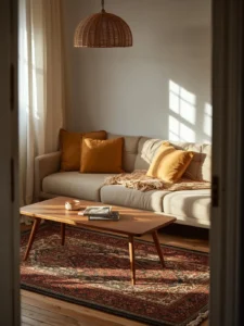Bohemian apartment living room