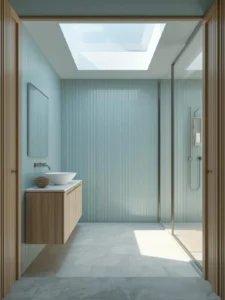 Coastal-Inspired Basement Bathroom