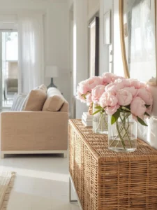 Coastal condo living room