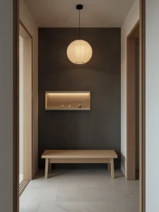 Compact Japandi apartment entryway