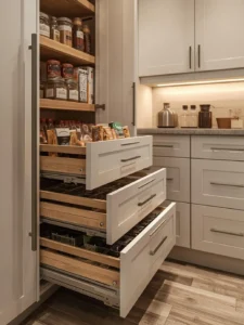 Contemporary house kitchen pantry