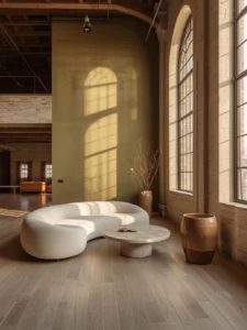 Converted warehouse loft interior