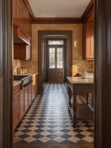 Historic brownstone galley kitchen