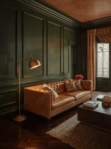Historic brownstone living room