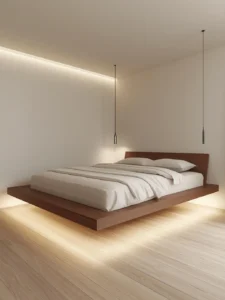 Japandi apartment bedroom