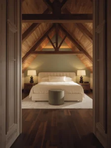 Luxury attic bedroom