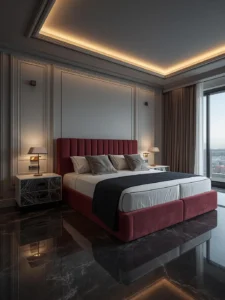 Luxury penthouse bedroom