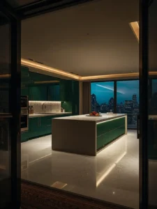 Luxury penthouse kitchen interior