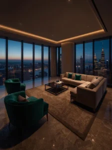 Luxury penthouse living room
