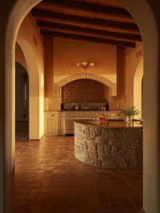 Mediterranean villa kitchen