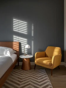Mid-century apartment bedroom