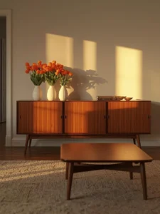 Mid-century apartment living room