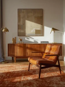 Mid-century apartment living room
