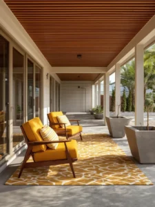 Mid-century ranch porch