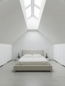 Minimalist attic bedroom