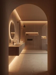 Modern Organic Basement Bathroom