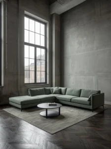 Modern city loft living room