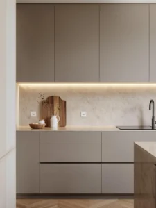 Modern kitchen highlighting subtle textures
