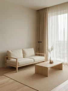 Small studio apartment living room