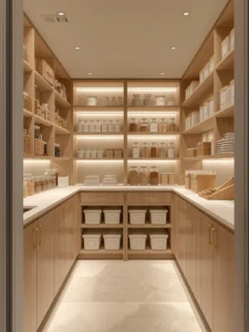Spacious modern house pantry