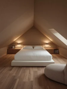 Suburban attic bedroom
