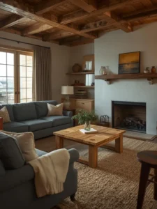 Suburban farmhouse living room