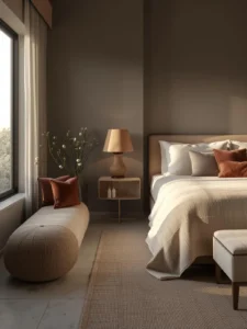 Suburban primary bedroom