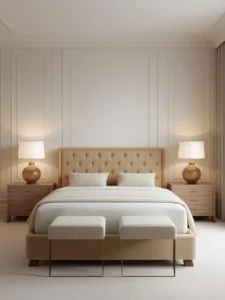 Symmetrical bedroom layout