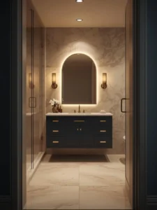 Transitional Basement Bathroom