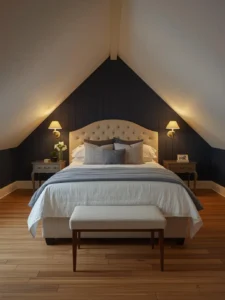 Transitional attic bedroom