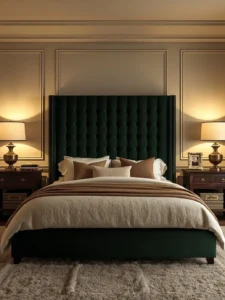 Transitional suburban primary suite