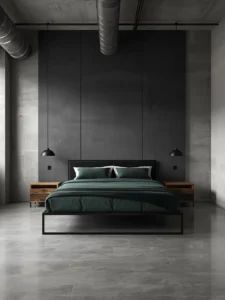 Urban industrial loft bedroom
