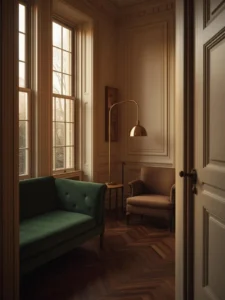 aged brass floor lamp