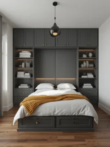 bedroom featuring floor-to-ceiling