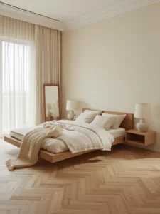 bedroom featuring soft cream walls