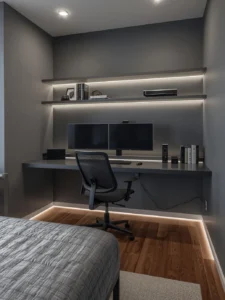 bedroom in a modern suburban home