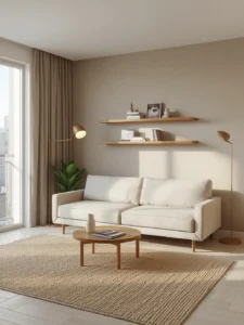 budget-friendly modern apartment living room