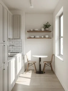 budget-friendly small kitchen in rental apartment