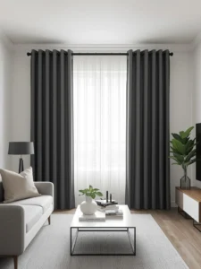 charcoal grommet curtains
