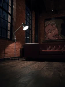 chrome task floor lamp