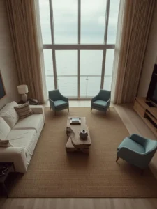 coastal condo living room
