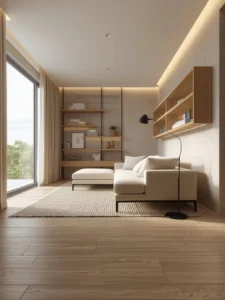 compact apartment living room