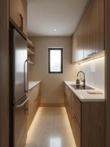 compact galley kitchen