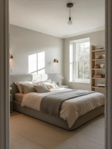 compact master bedroom