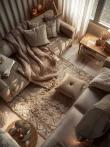 cozy compact living room interior