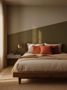 earth-tone guest bedroom