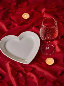 heart-shaped white plate