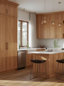 kitchen interior featuring floor-to-ceiling