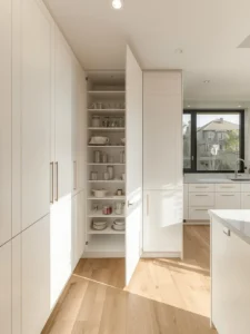 kitchen with concealed pantry